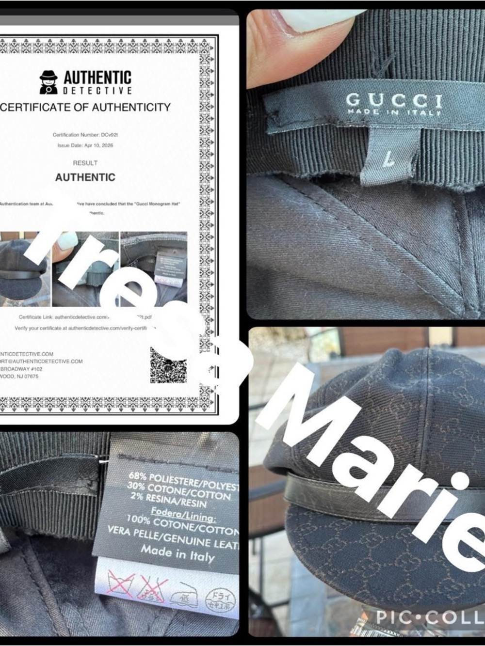 Gucci Black Logo Cotton-Blend Cap - Picture 3 of 5